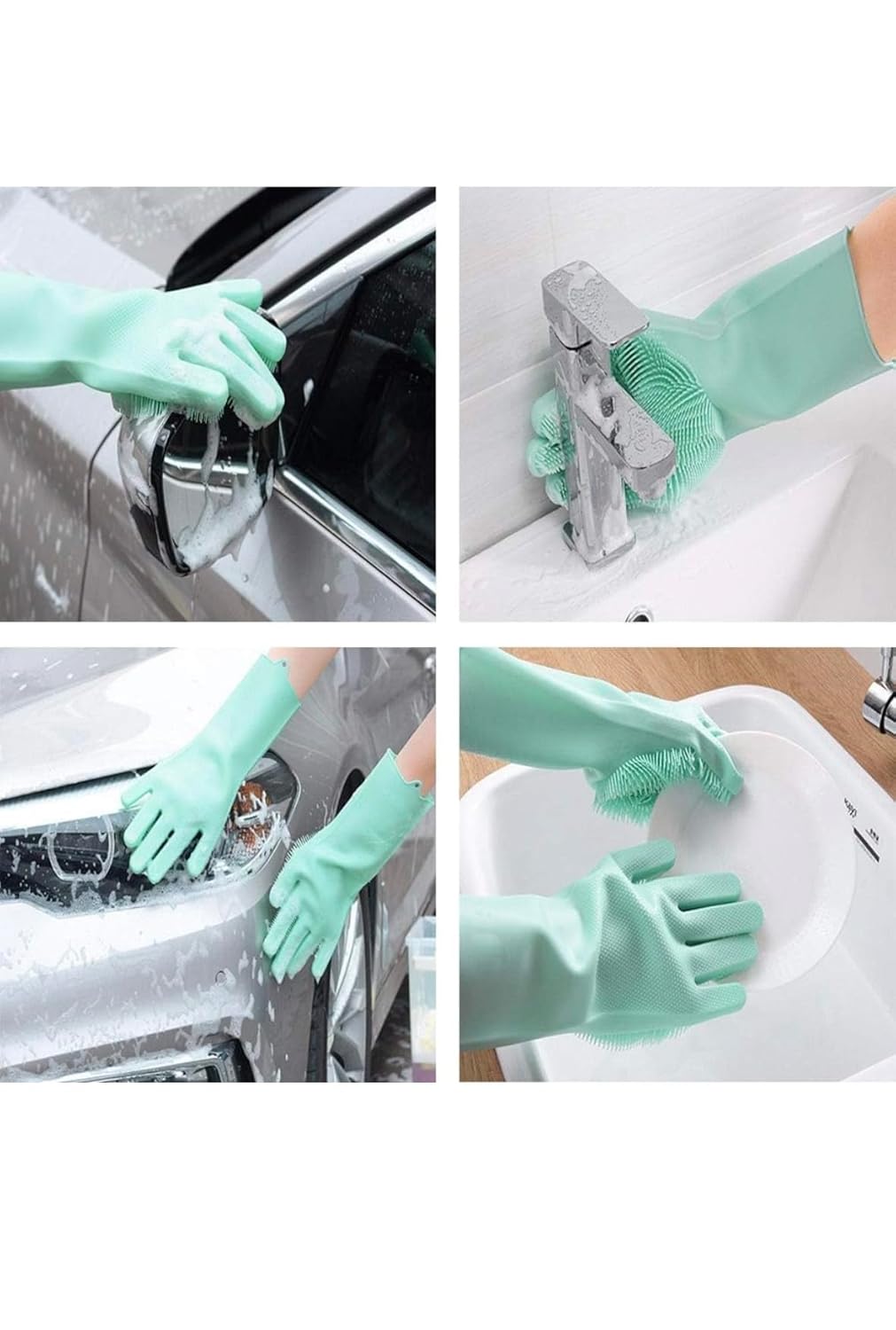Buy 1 Get 1 Free | Silicon Premium Washing Hand Gloves for Kitchen & Home Cleaning 🧤✨ | Flat 50% Off | Free Delivery | COD