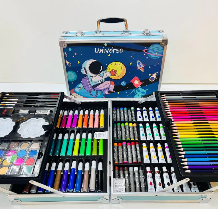 Space Theme 145-Piece Art Painting Box – Complete Creative Kit for Kids & Adults